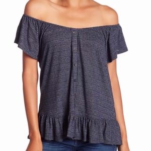 LUCKY BRAND Off the Shoulder Top
